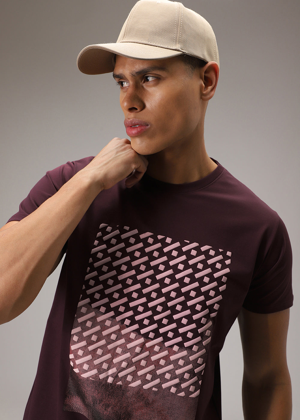 Plum Printed T-Shirt