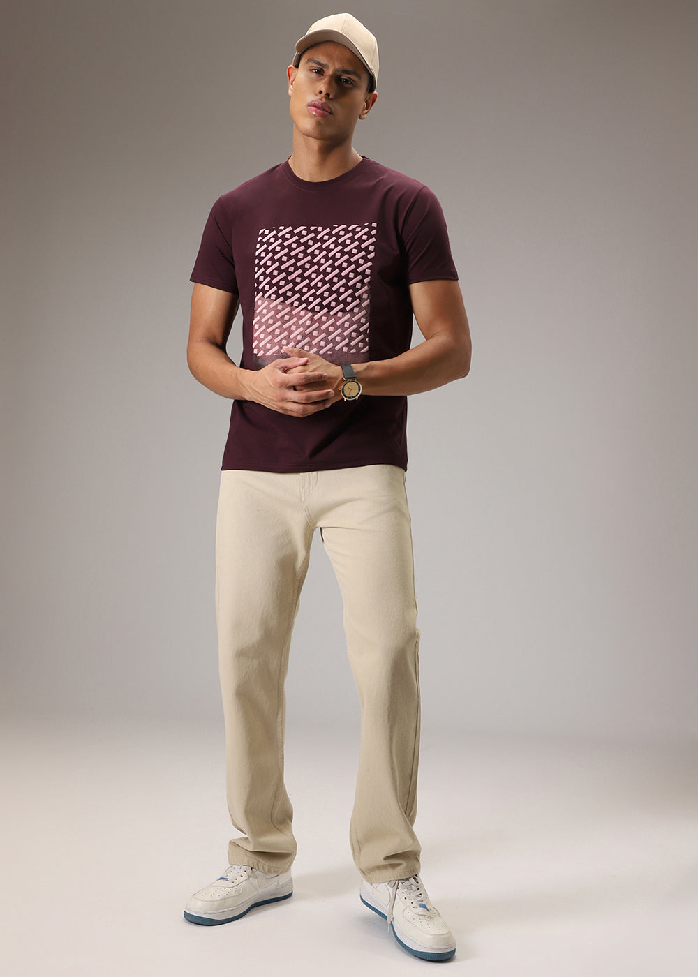 Plum Printed T-Shirt