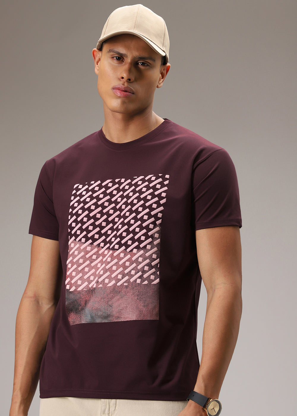 Plum Printed T-Shirt