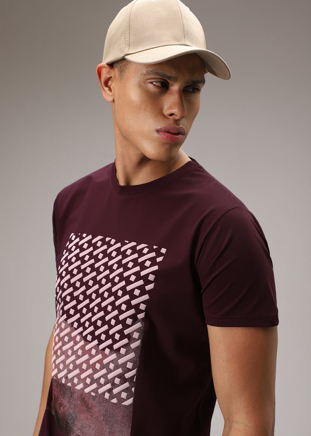 Plum Printed T-Shirt