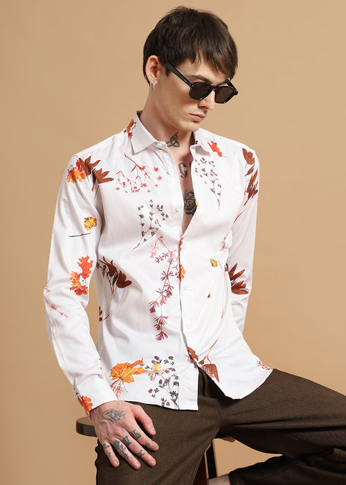 Fusion Leaf Printed shirt