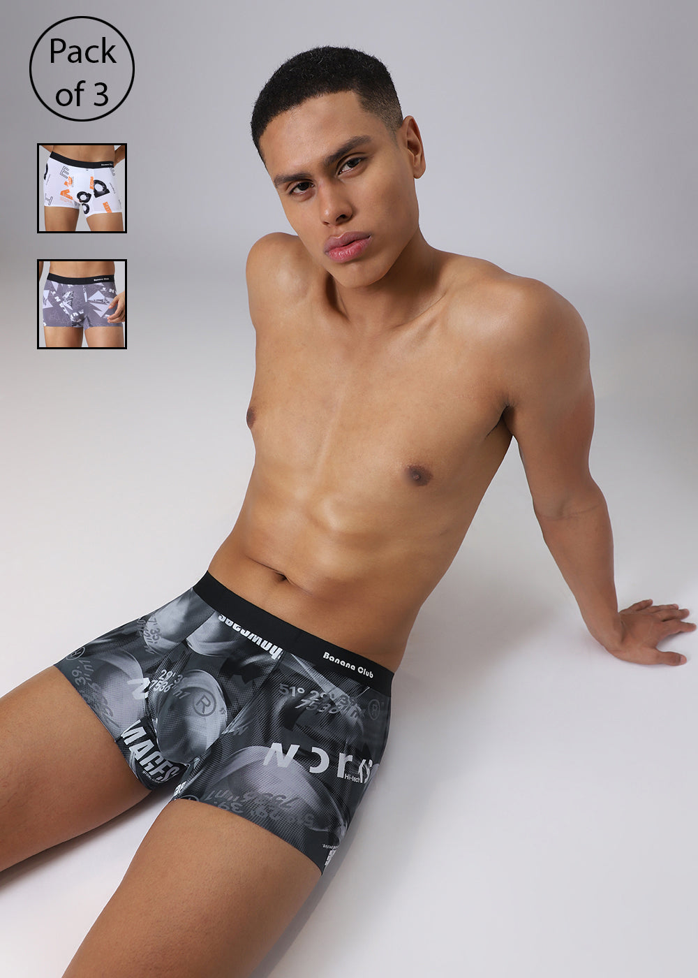 Pack of 3 Assorted Graphic Print Innerwear
