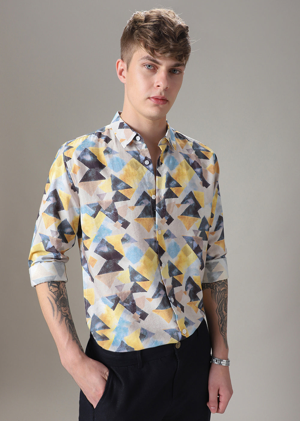 Prism Triangles Print Shirt