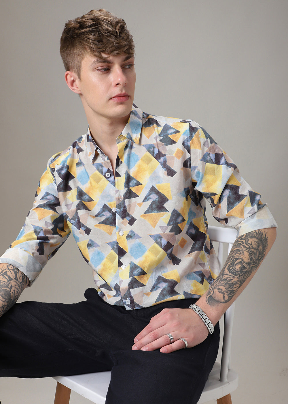 Prism Triangles Print Shirt