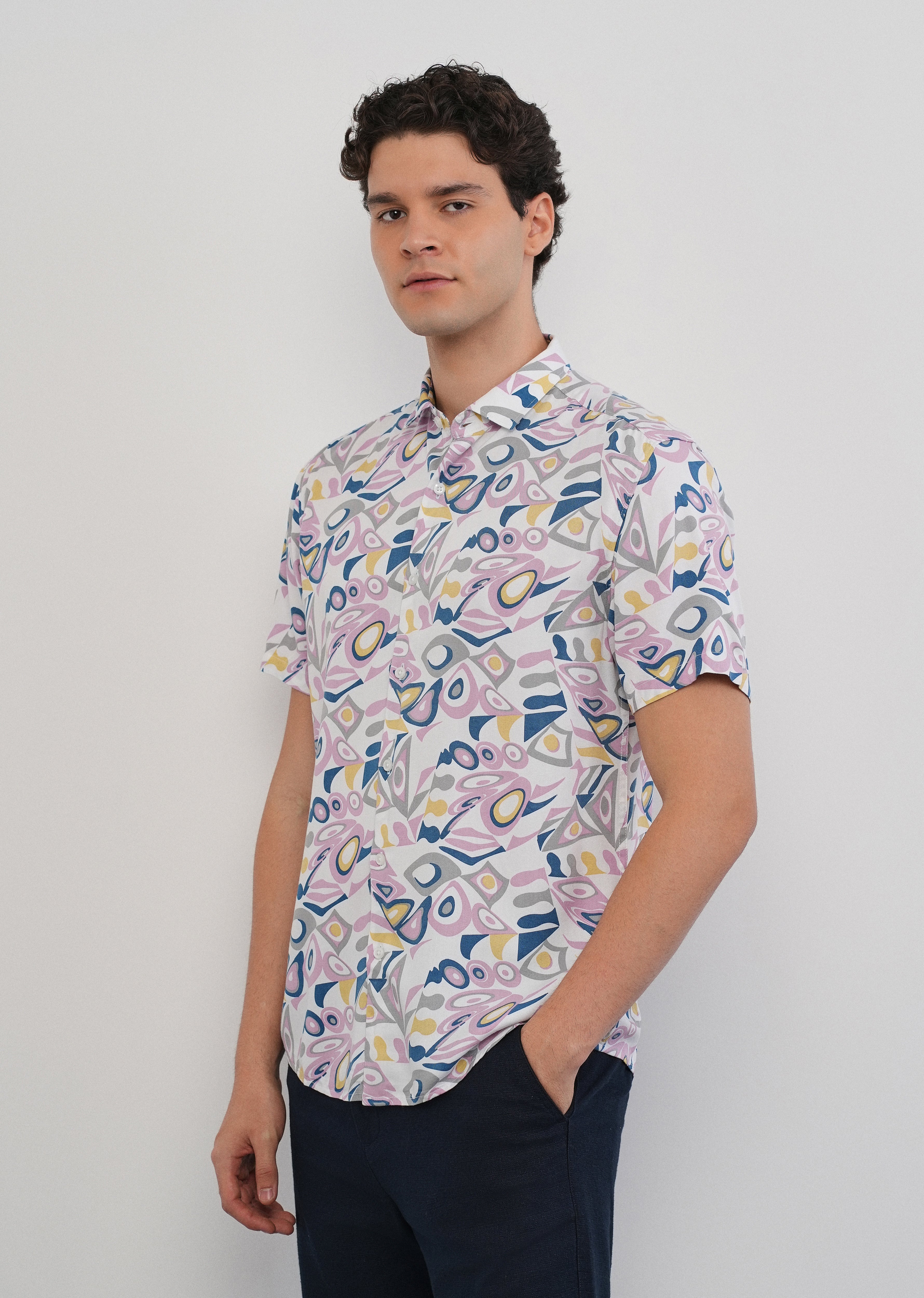 Prismatic Print Half Sleeve Shirt