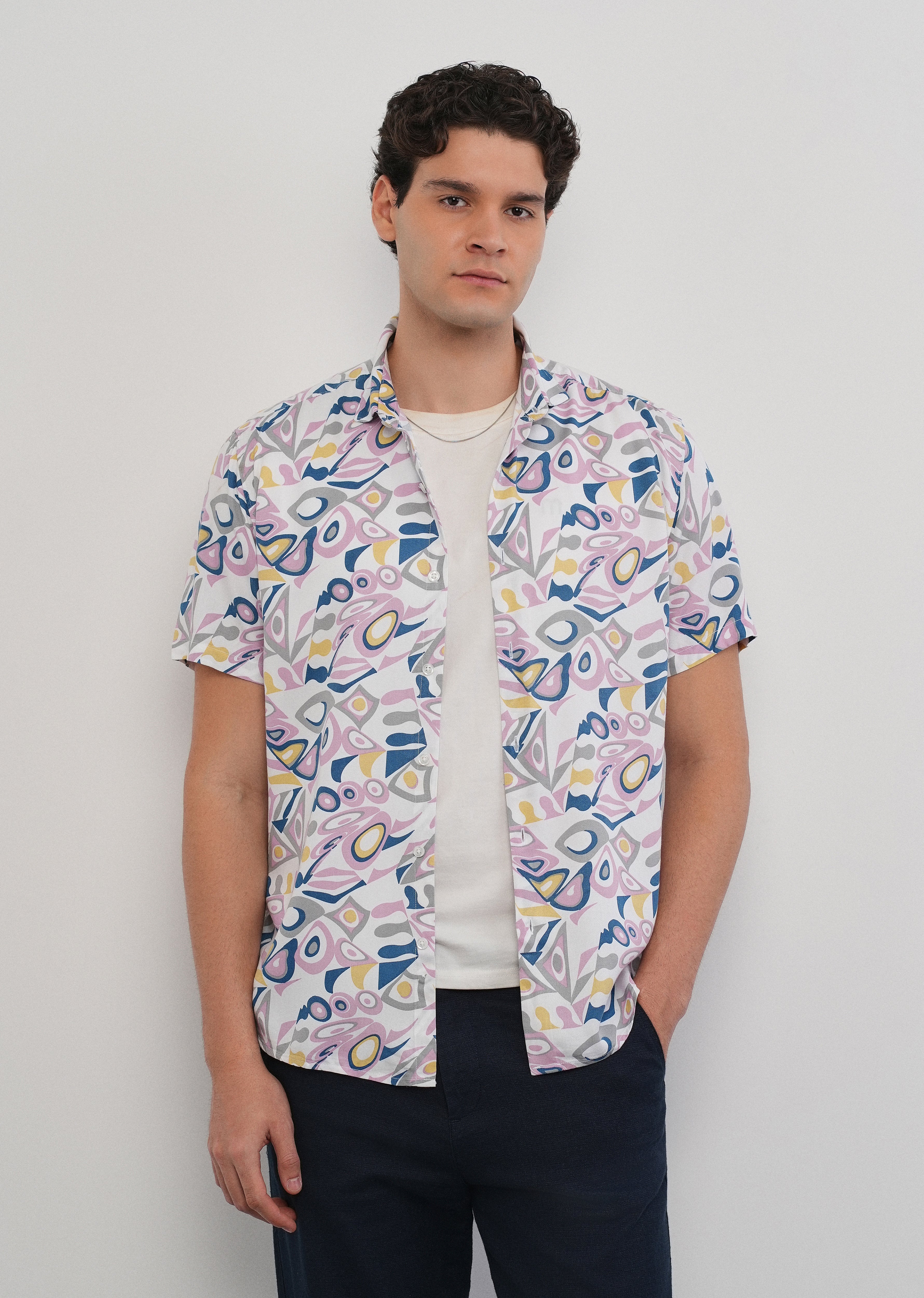 Prismatic Print Half Sleeve Shirt