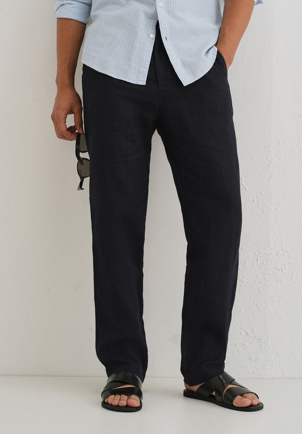 Prussian Blue Linen pant