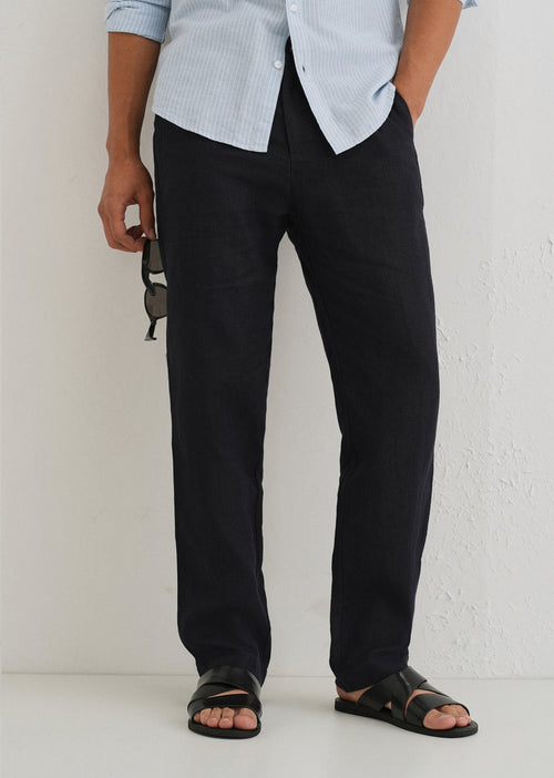 Prussian Blue Linen pant