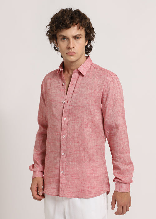 Punch Red Linen Shirt