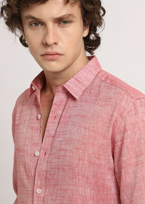 Punch Red Linen Shirt