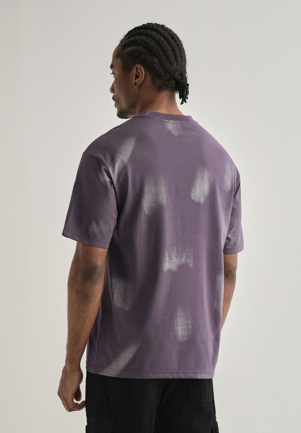 Purple Brushstroke Oversized T-shirt