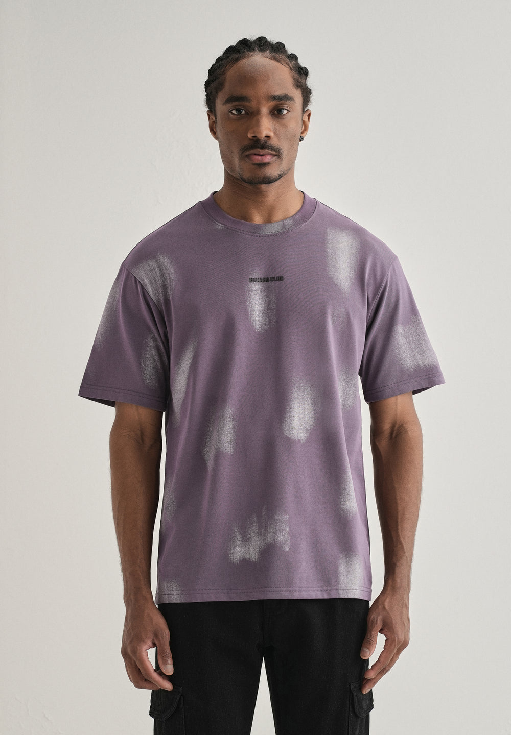 Purple Brushstroke Oversized T-shirt