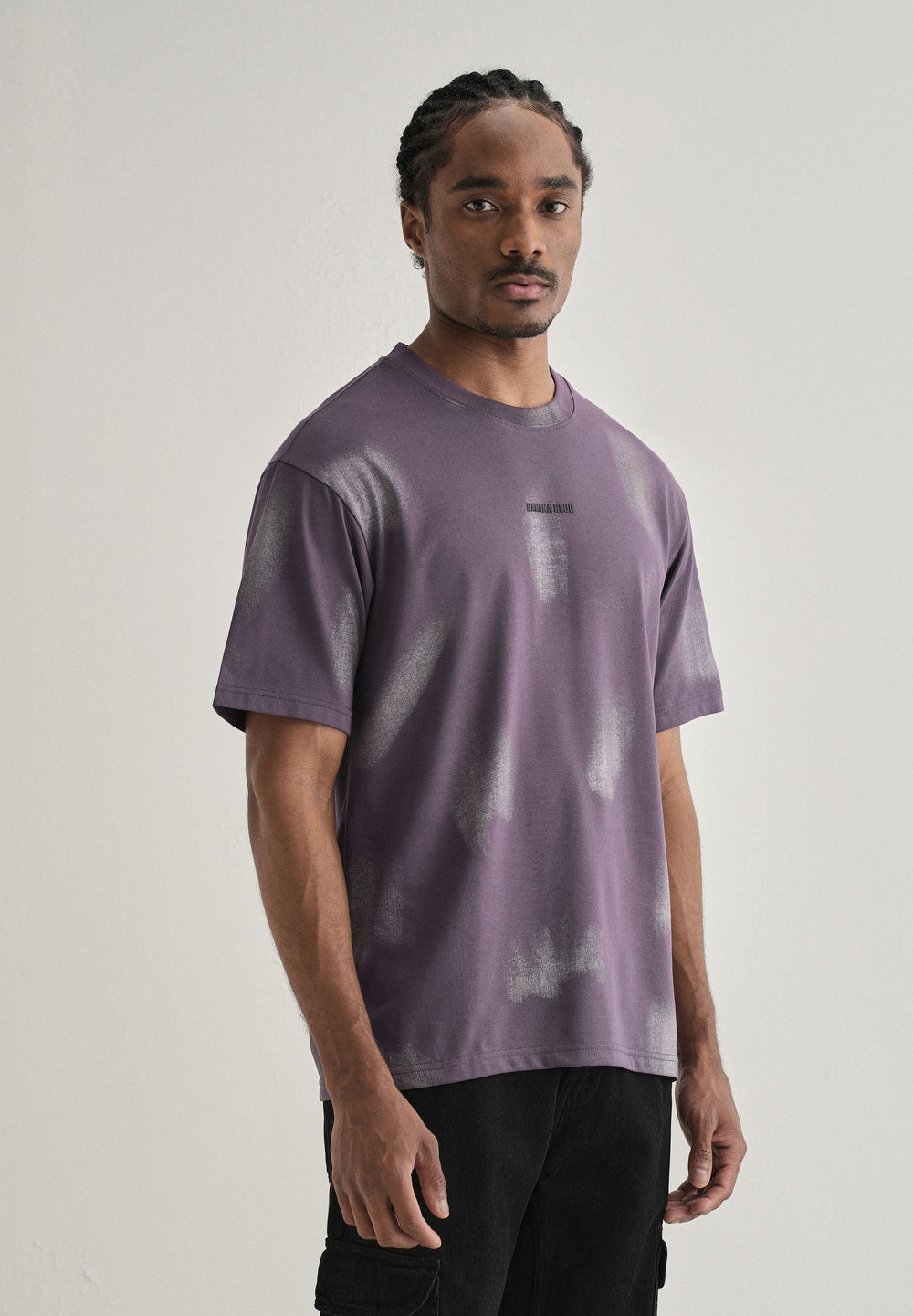 Purple Brushstroke Oversized T-shirt