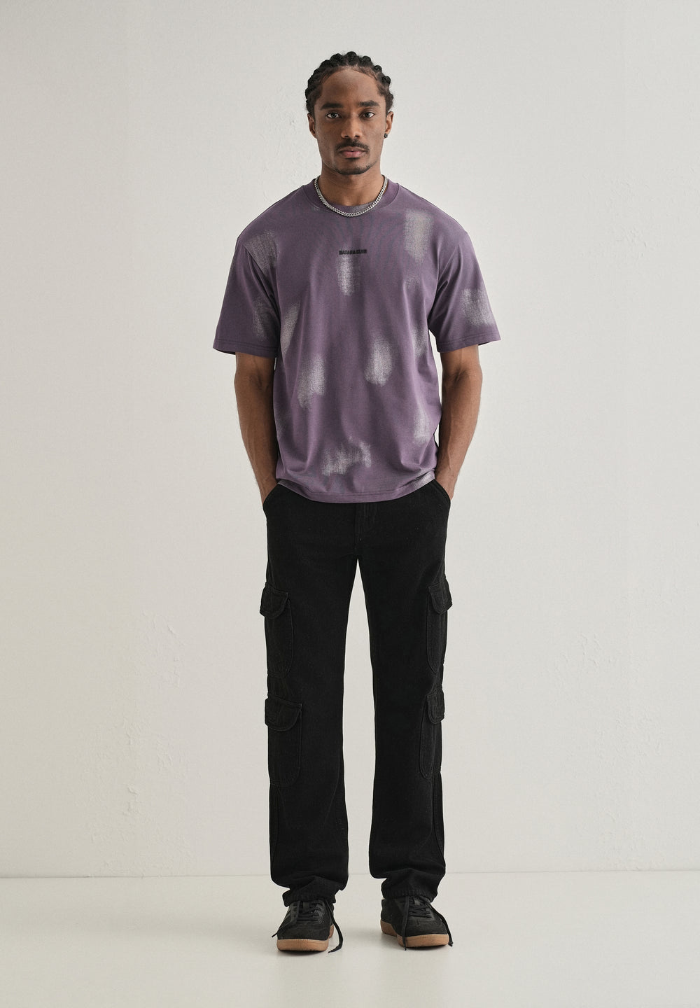 Purple Brushstroke Oversized T-shirt