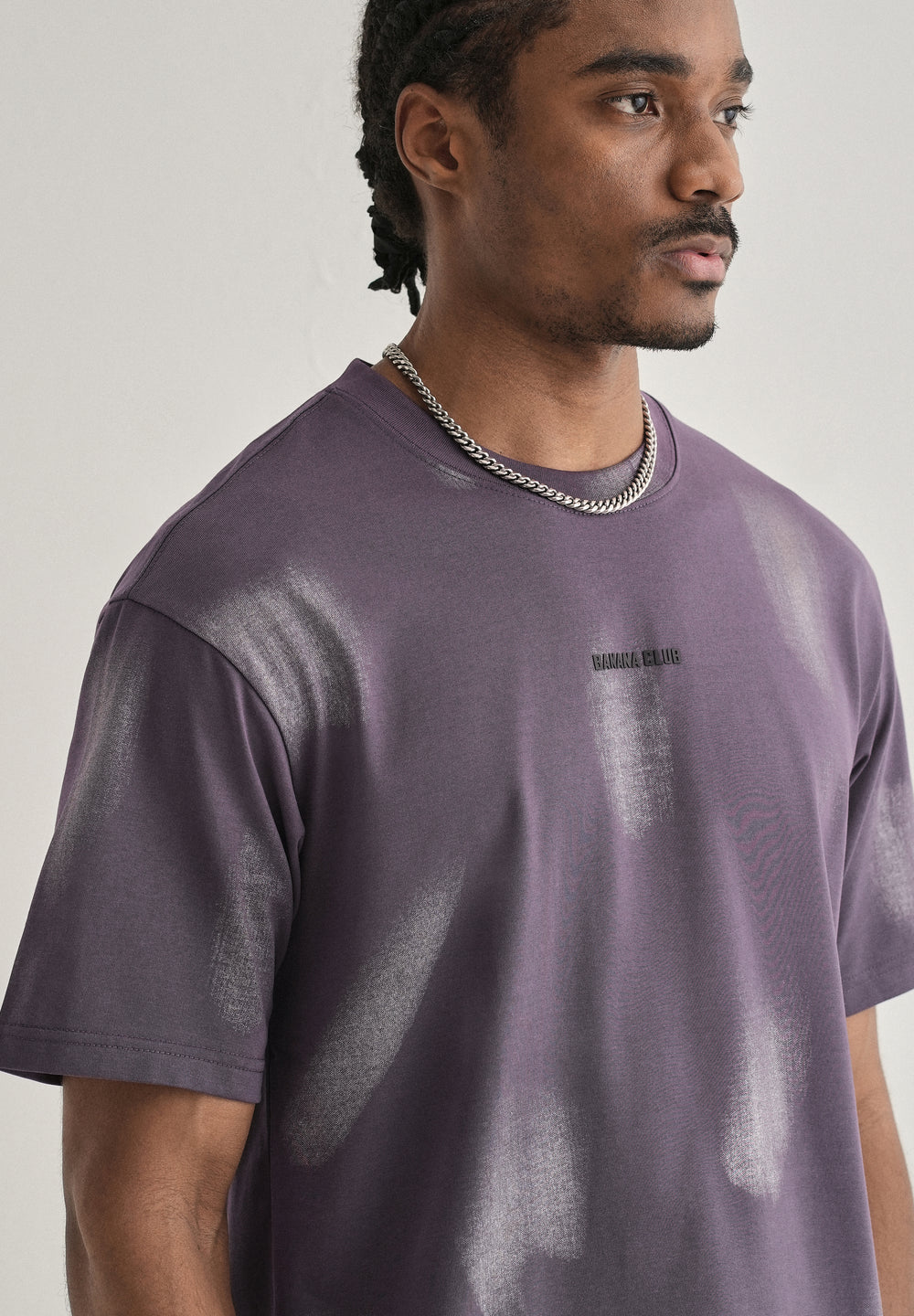 Purple Brushstroke Oversized T-shirt