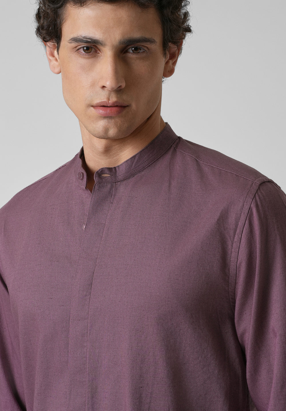 Purple Cotton Linen Shirt