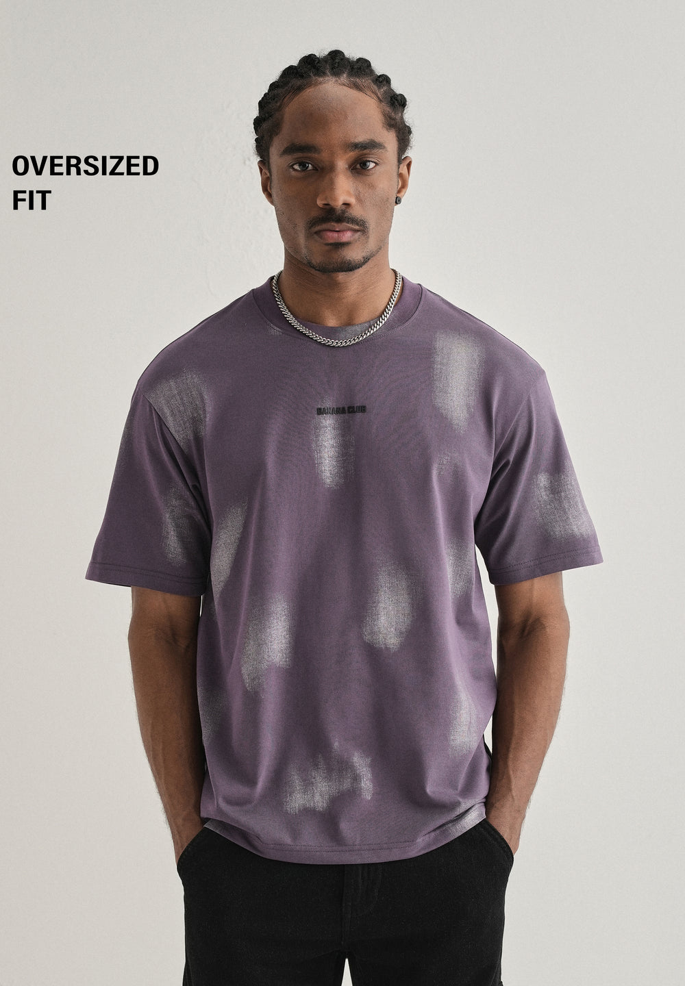 Purple Brushstroke Oversized T-shirt
