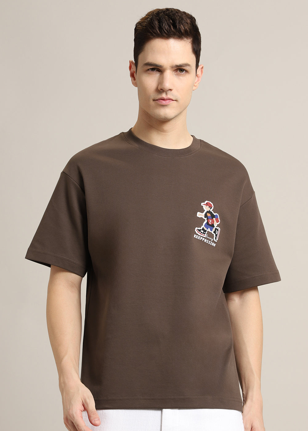 Radiant Run Brown Oversized T-shirt