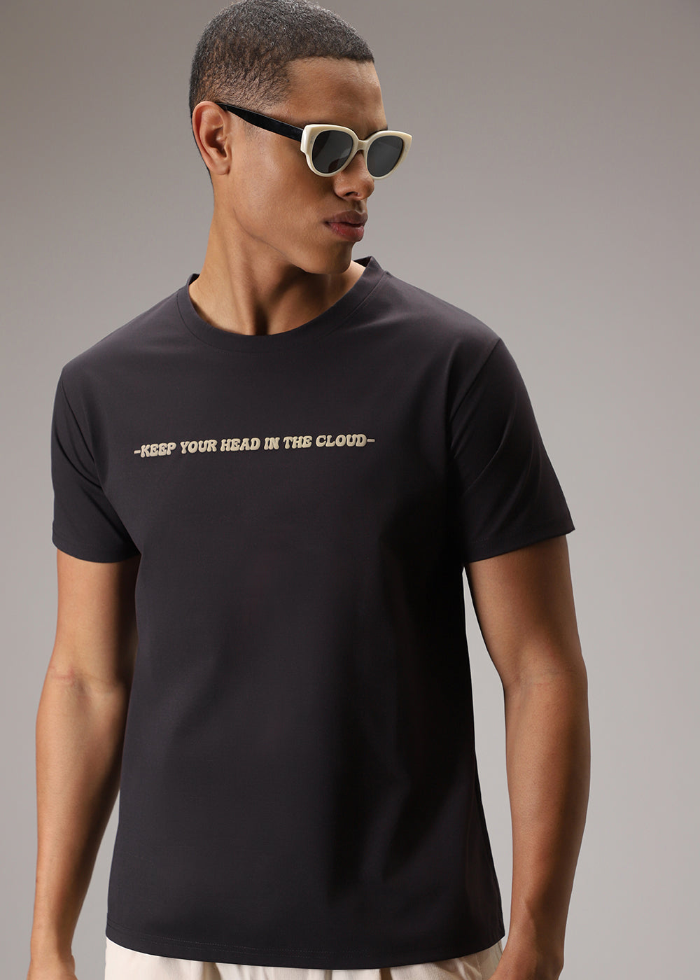 Rasin Brown Printed T-Shirt