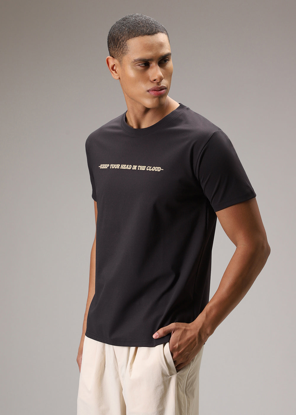 Rasin Brown Printed T-Shirt