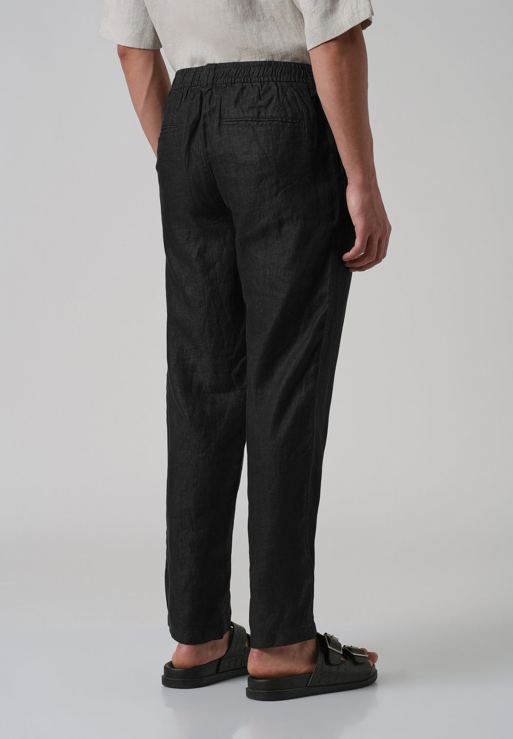 Raven Black Linen Pant