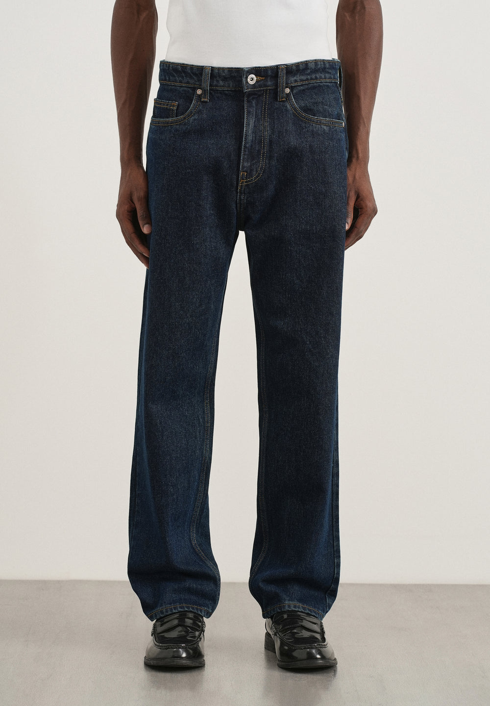 Raw Indigo Slim Straight Jeans