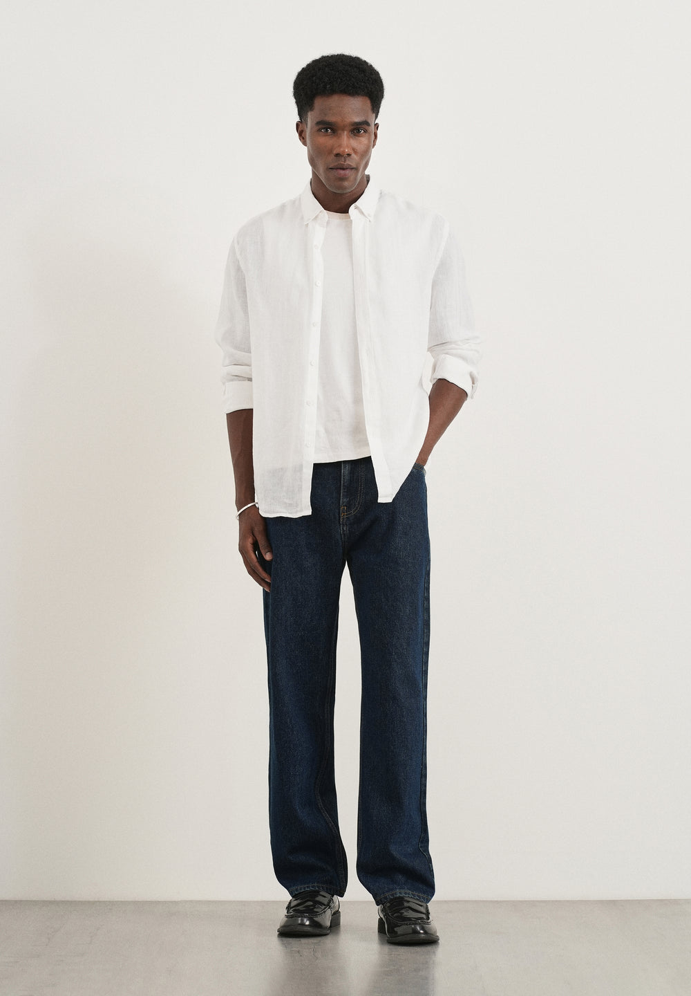 Raw Indigo Slim Straight Jeans