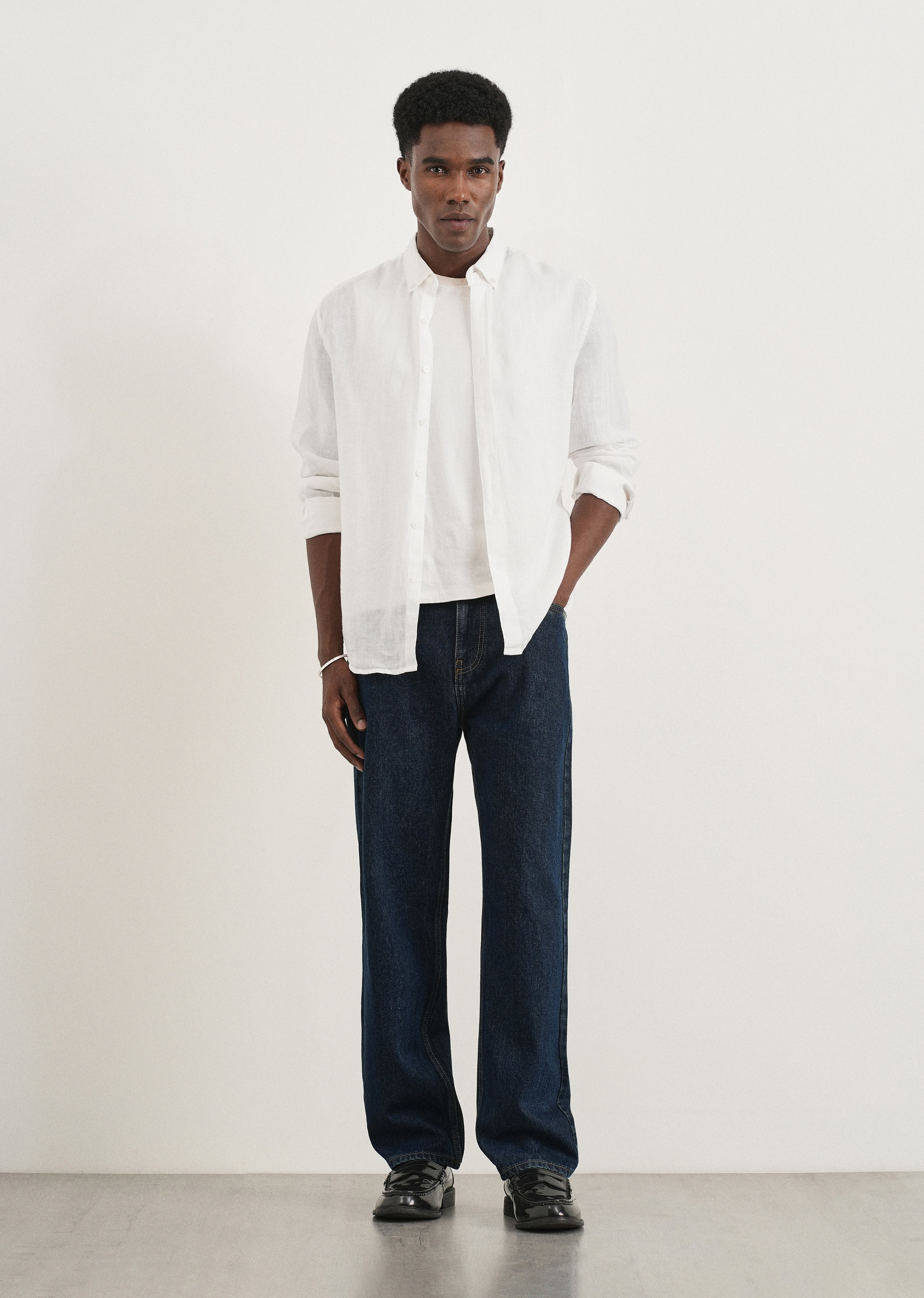 Raw Indigo Slim Straight Jeans