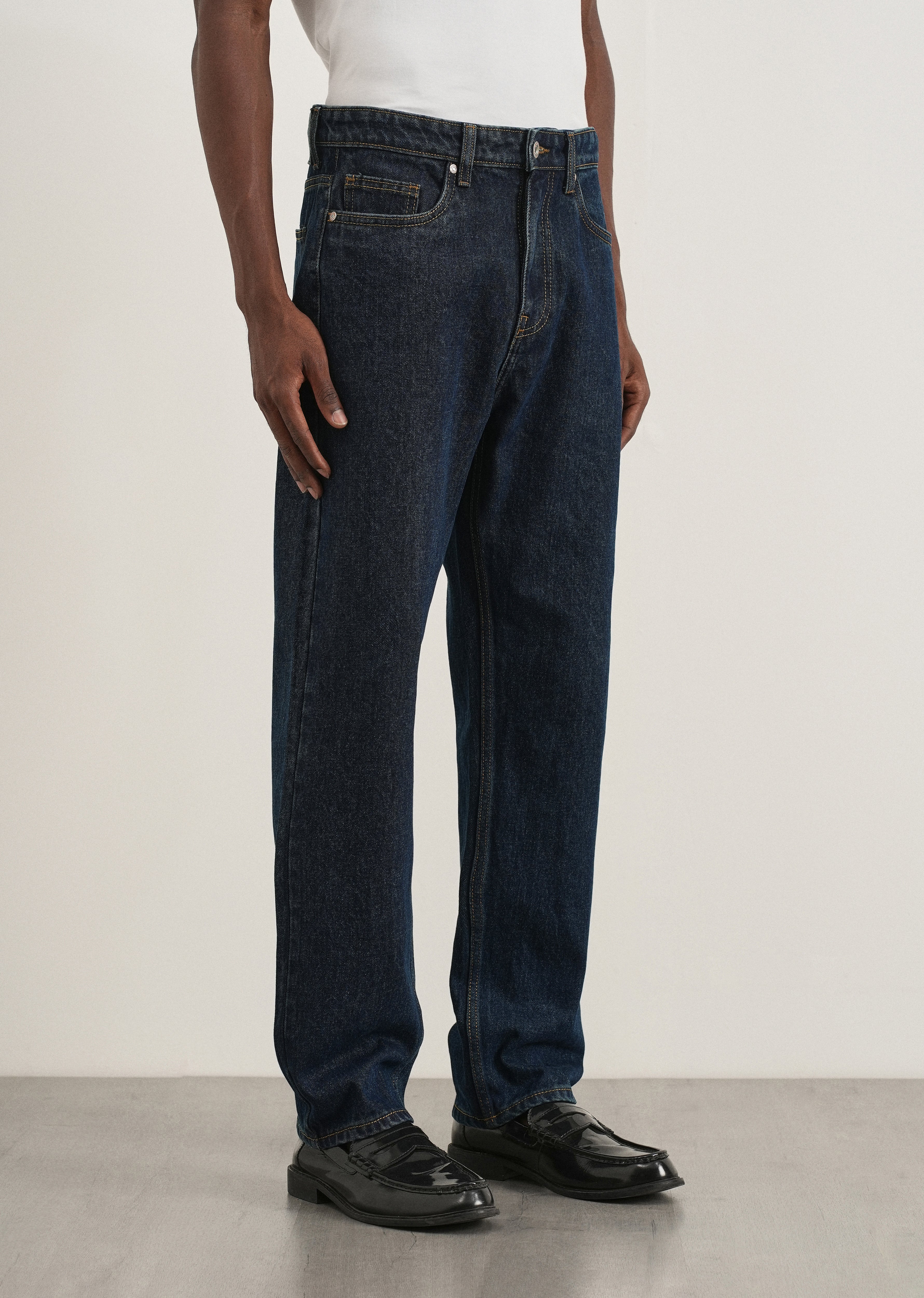 Raw Indigo Slim Straight Jeans