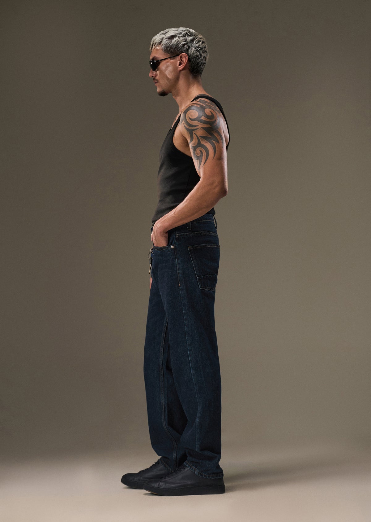 Raw Indigo Slim Straight Jeans