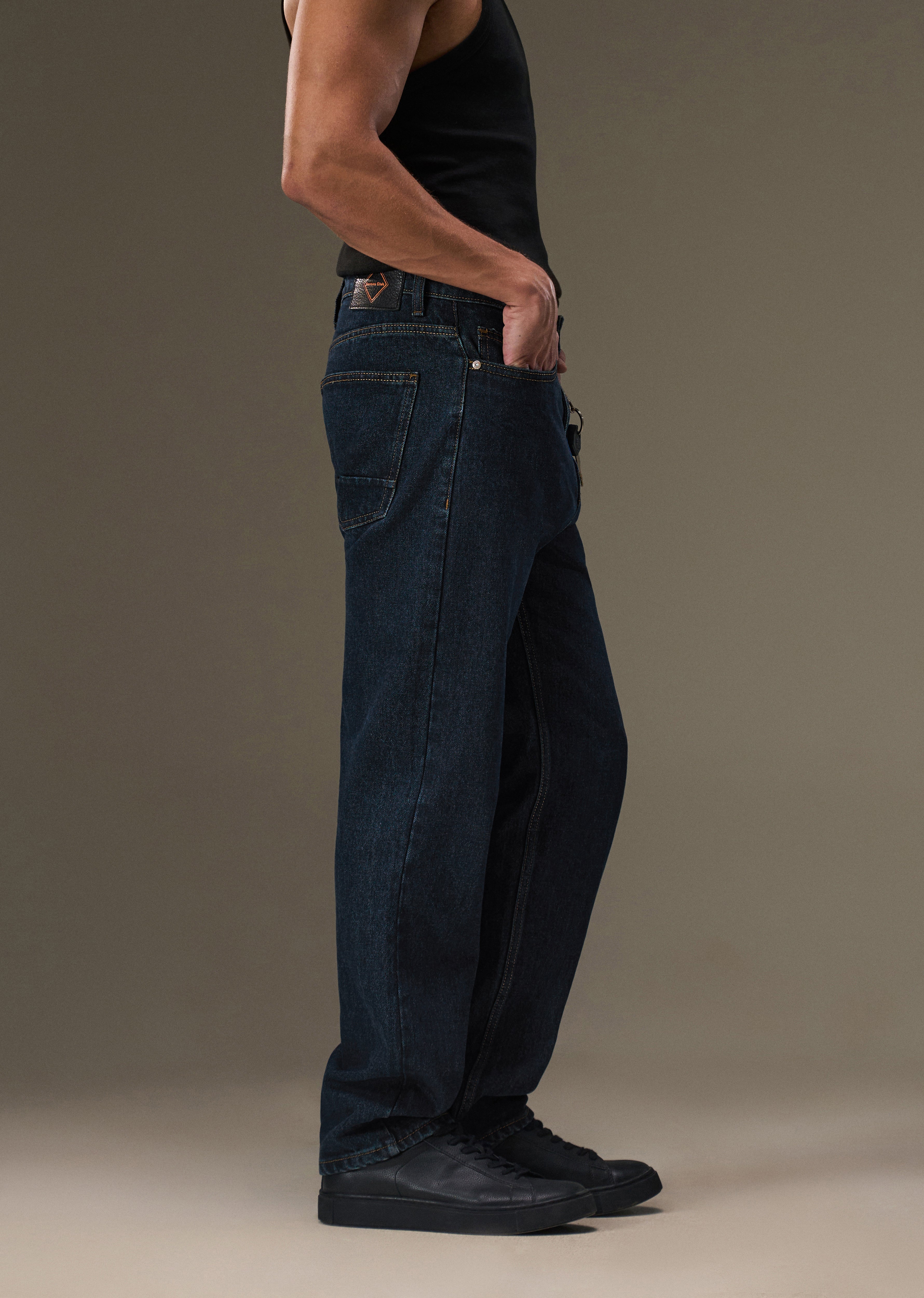 Raw Indigo Slim Straight Jeans