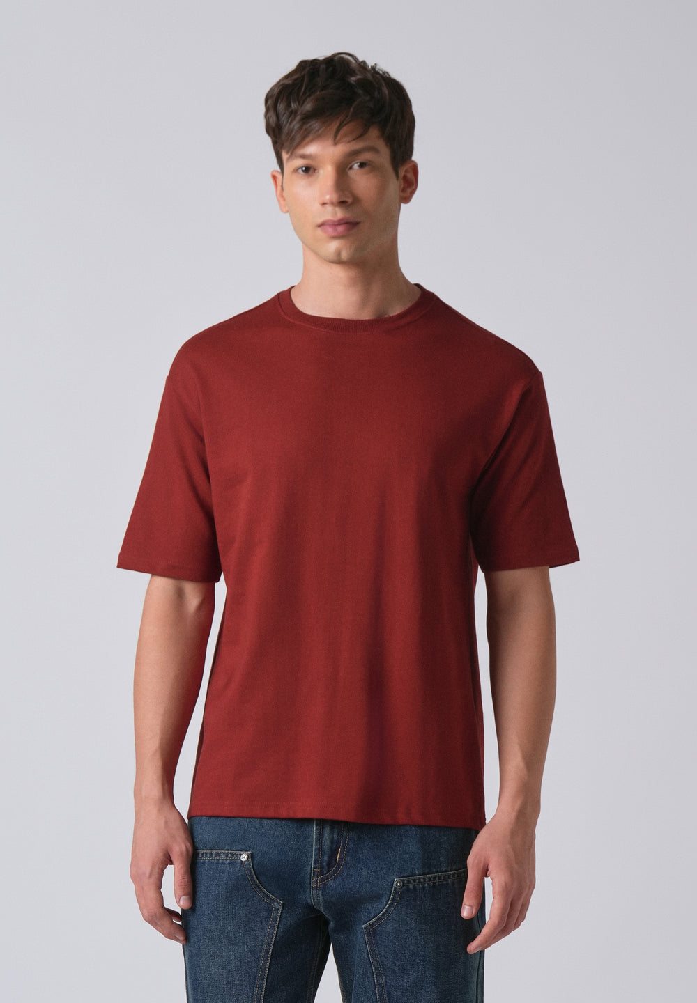 Red Basic Relaxed Fit T-shirt