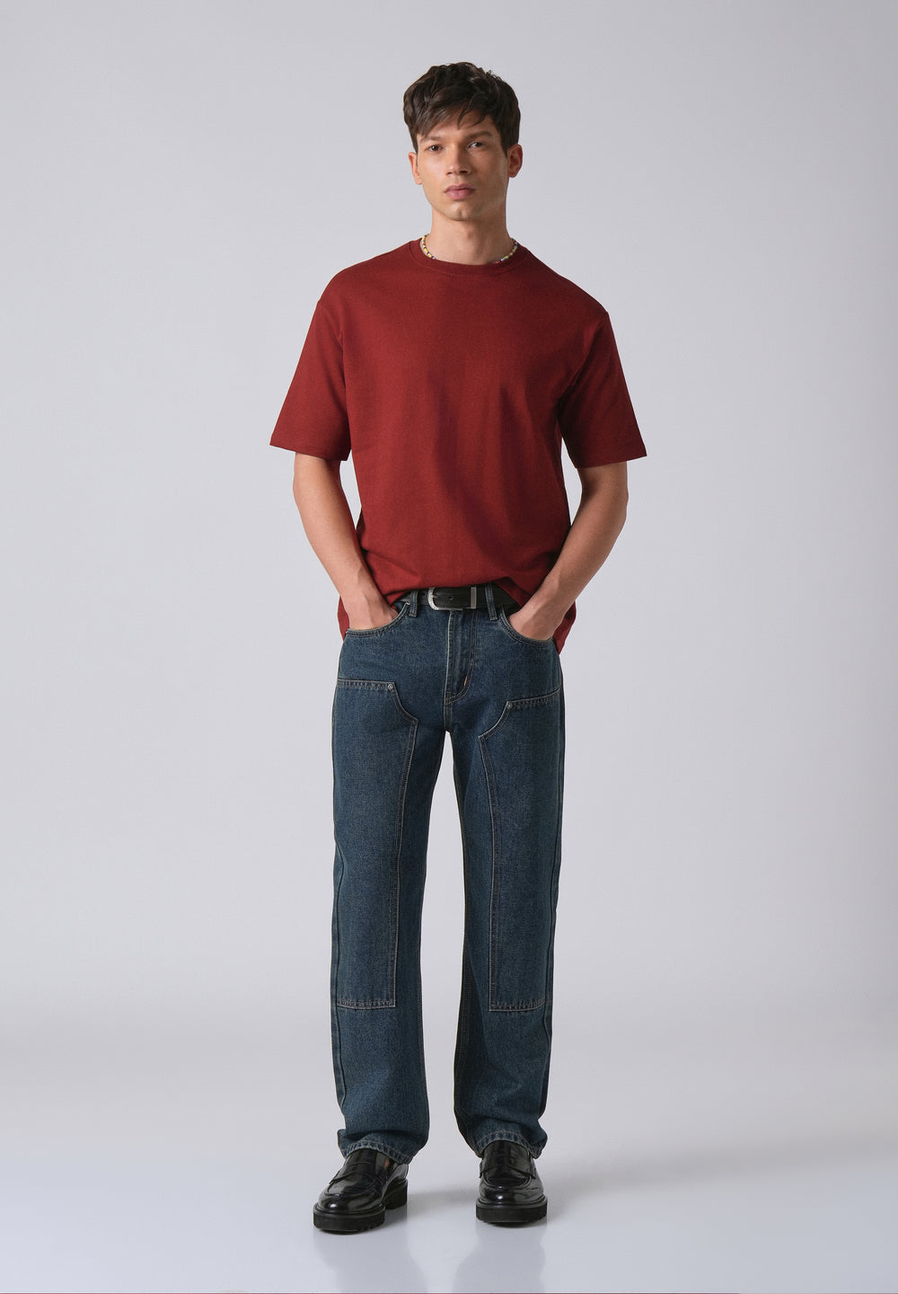 Red Basic Relaxed Fit T-shirt