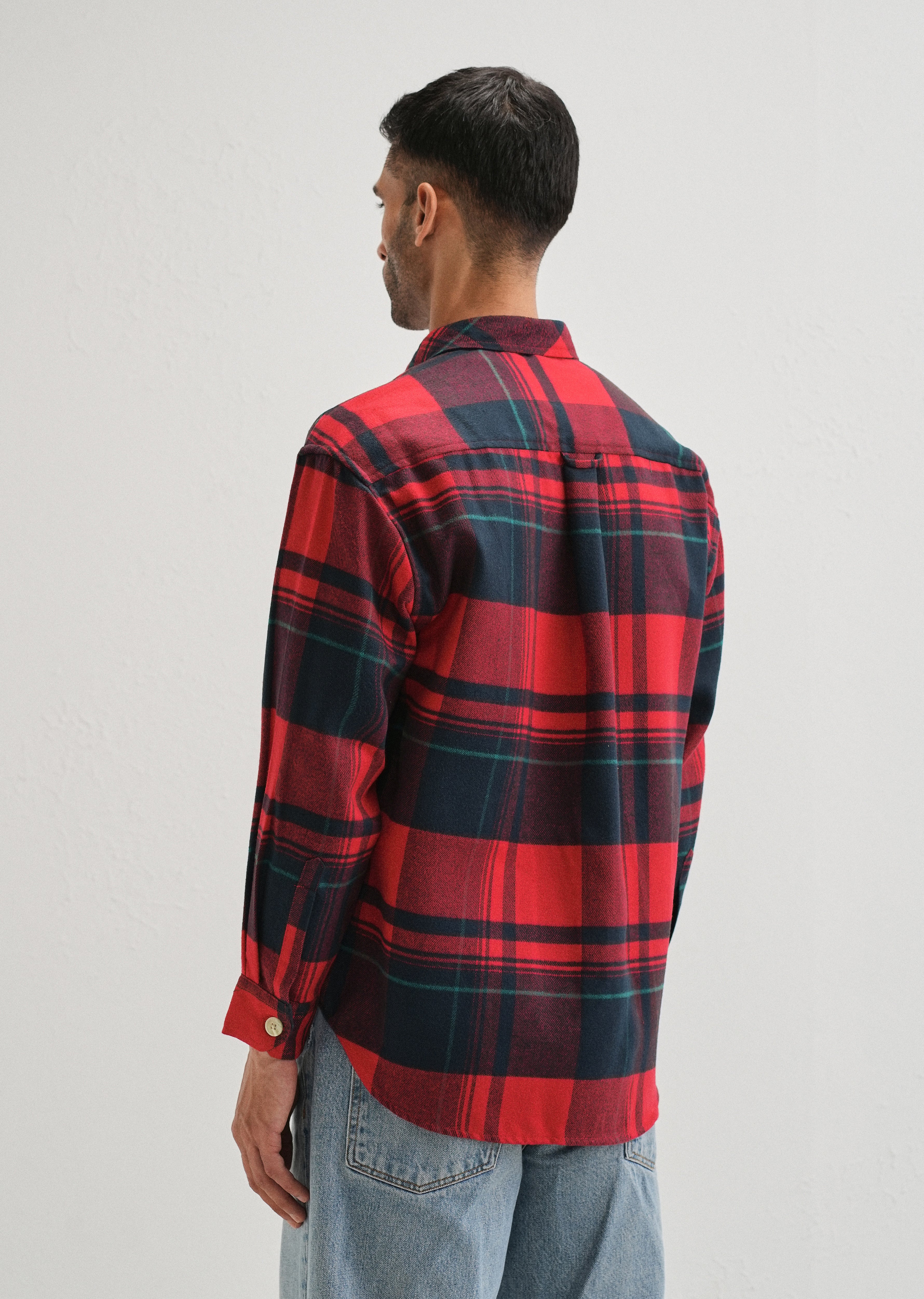 Red Checked Relaxed Fit Shacket