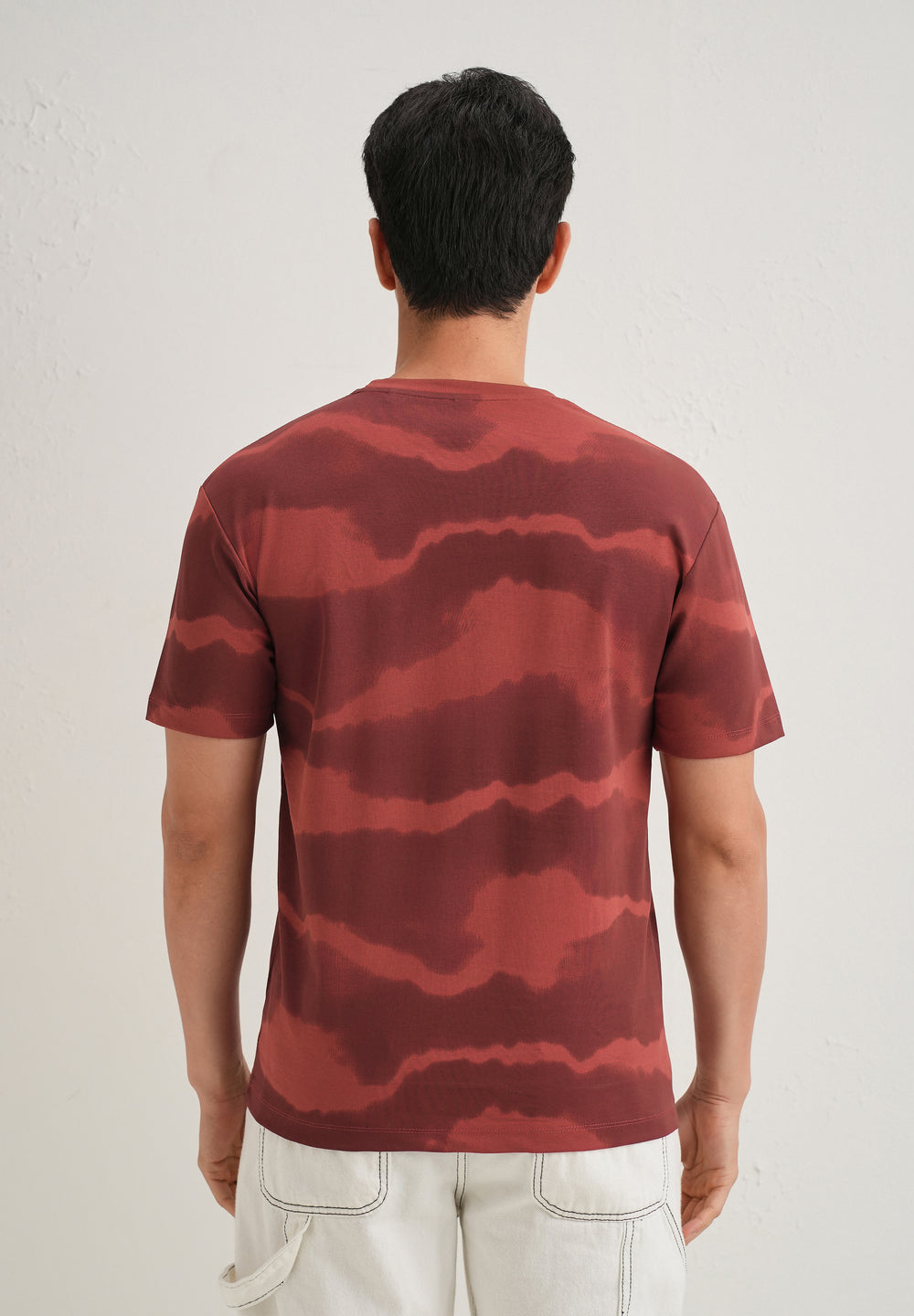 Red Dye Cactus Patch Print T-Shirt