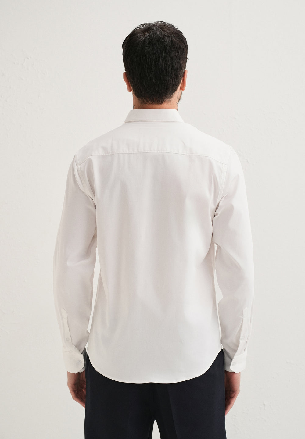 Red Floral Embroidery White Designer Shirt