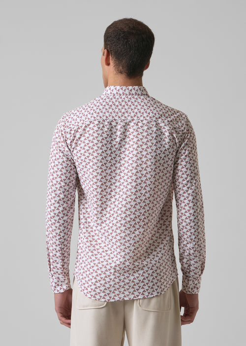 Red Self Pattern Shirt