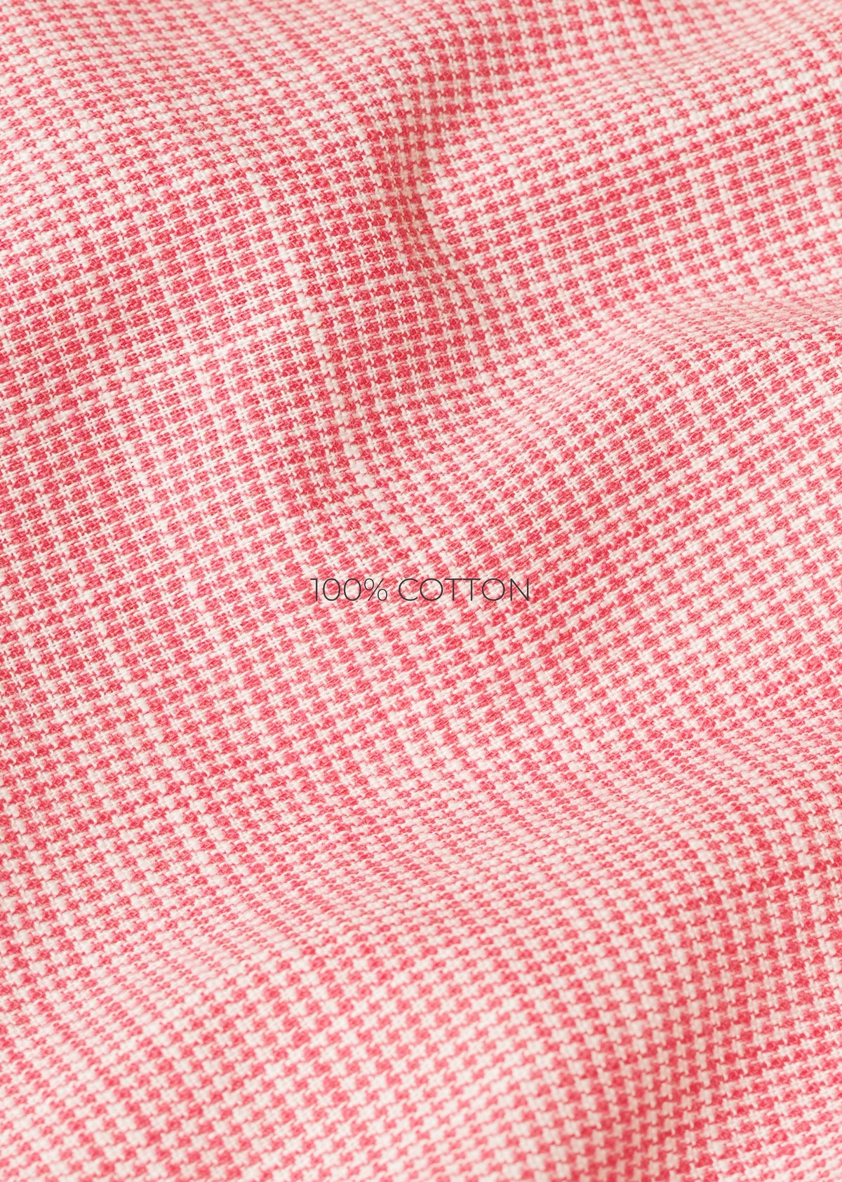 Red Textured Weave Cotton Shirt