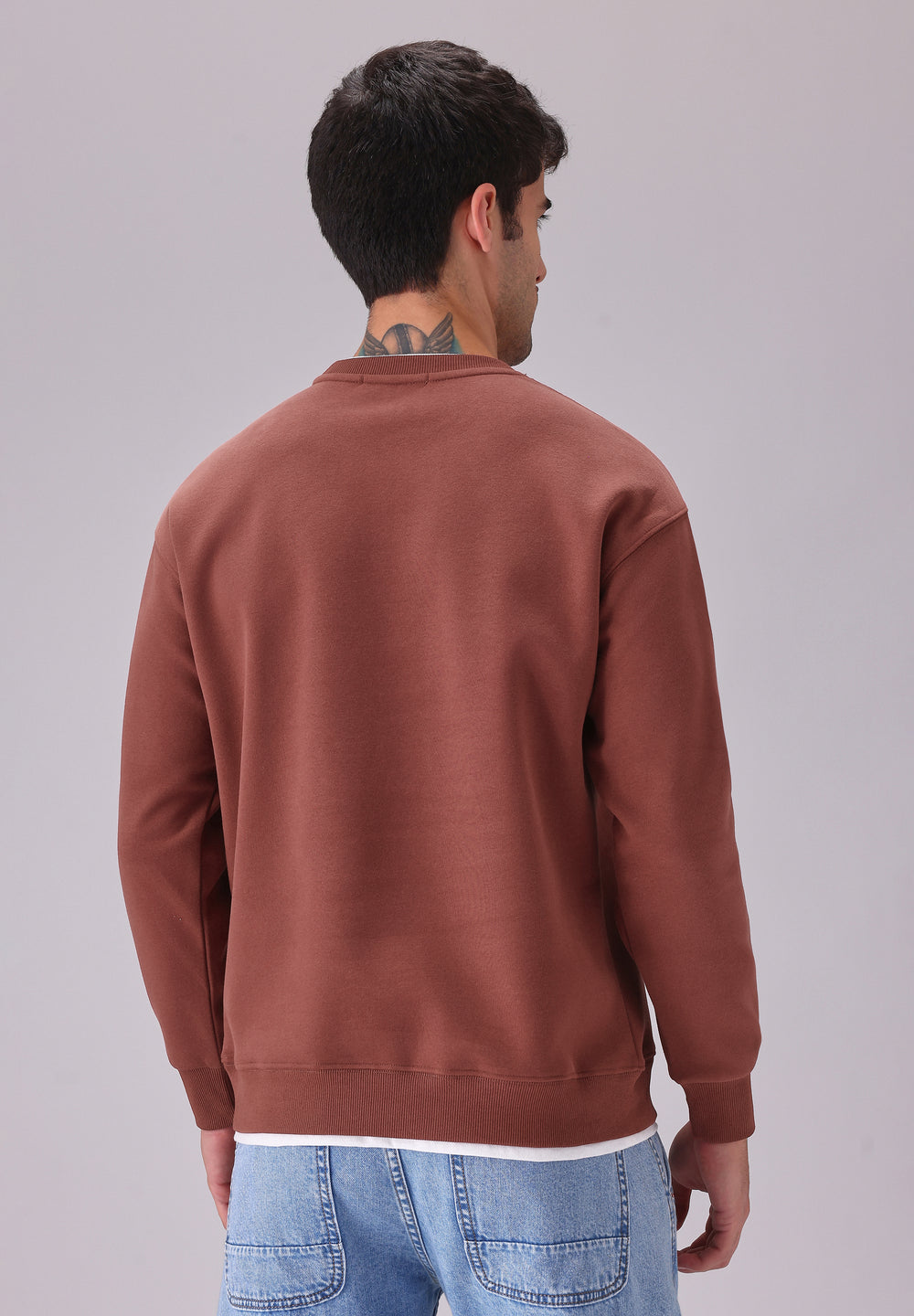 Red White Contrast Sweatshirt