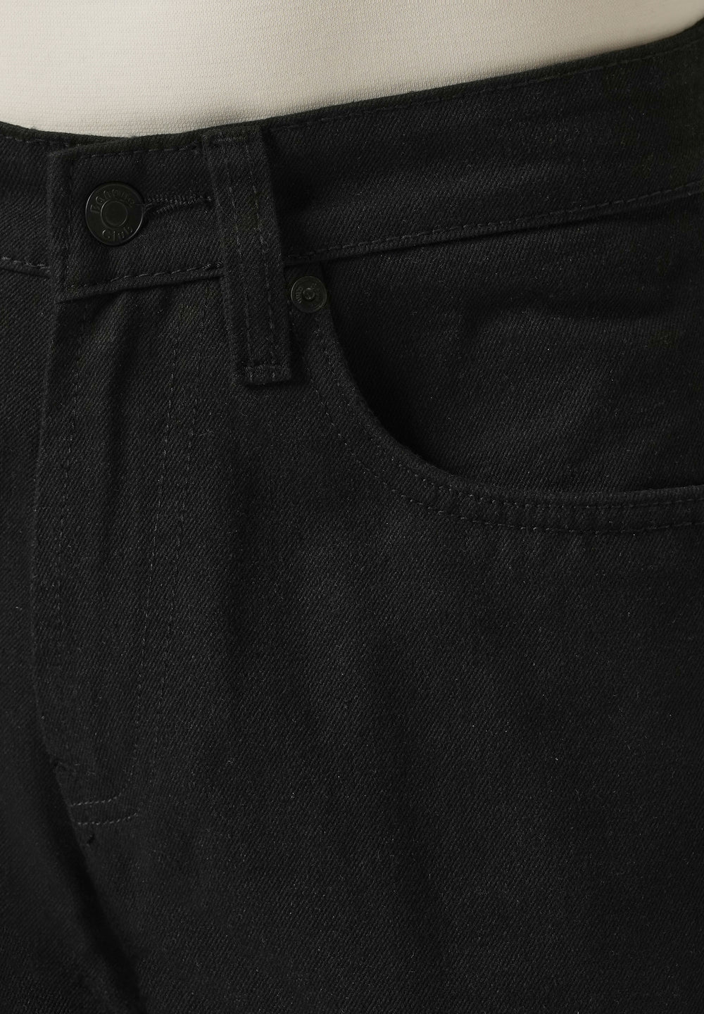 Relaxed Fit Black Jeans