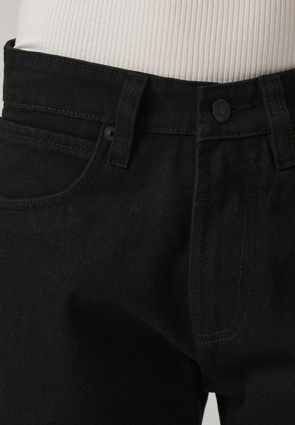 Relaxed Fit Distressed Black Jeans