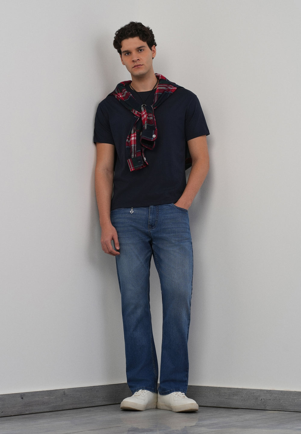 Retro Mid Blue Straight Fit Jeans