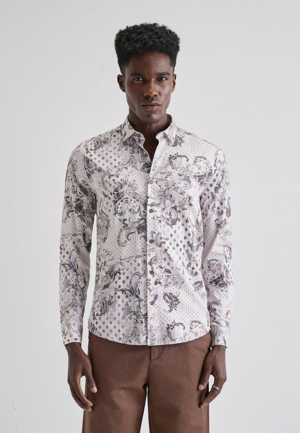 Retro Paisley Printed Shirt