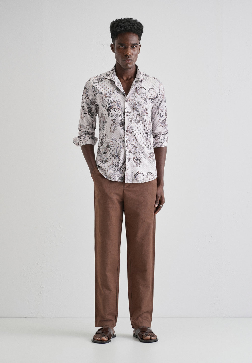 Retro Paisley Printed Shirt