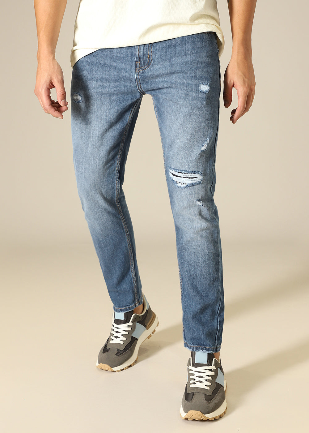 Ribbed Fade Slim fit Jeans