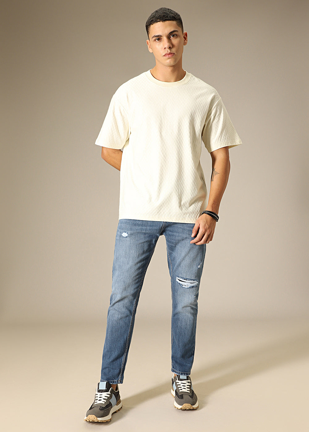 Ribbed Fade Slim fit Jeans