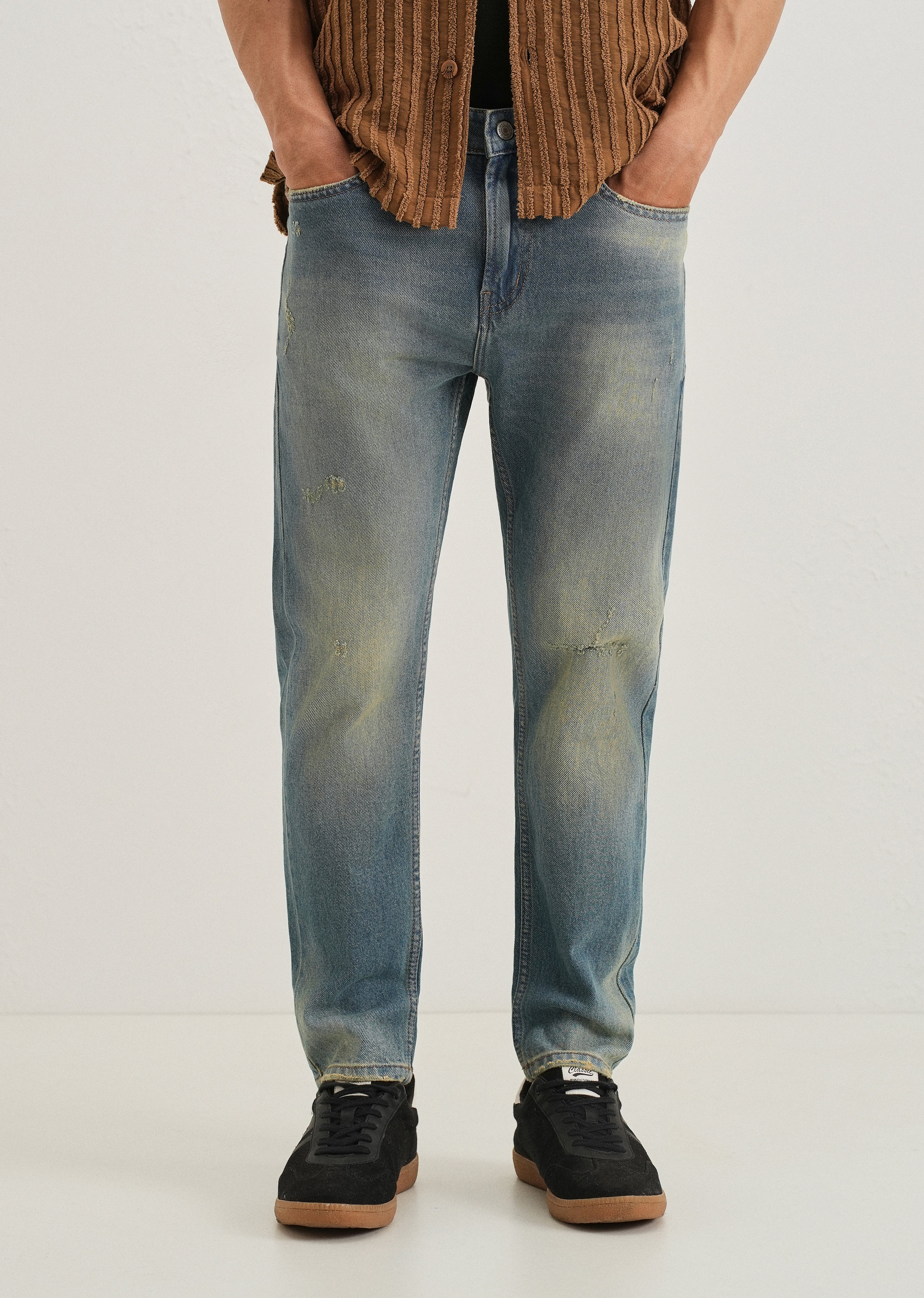Ripped Light Blue Slim fit Jeans
