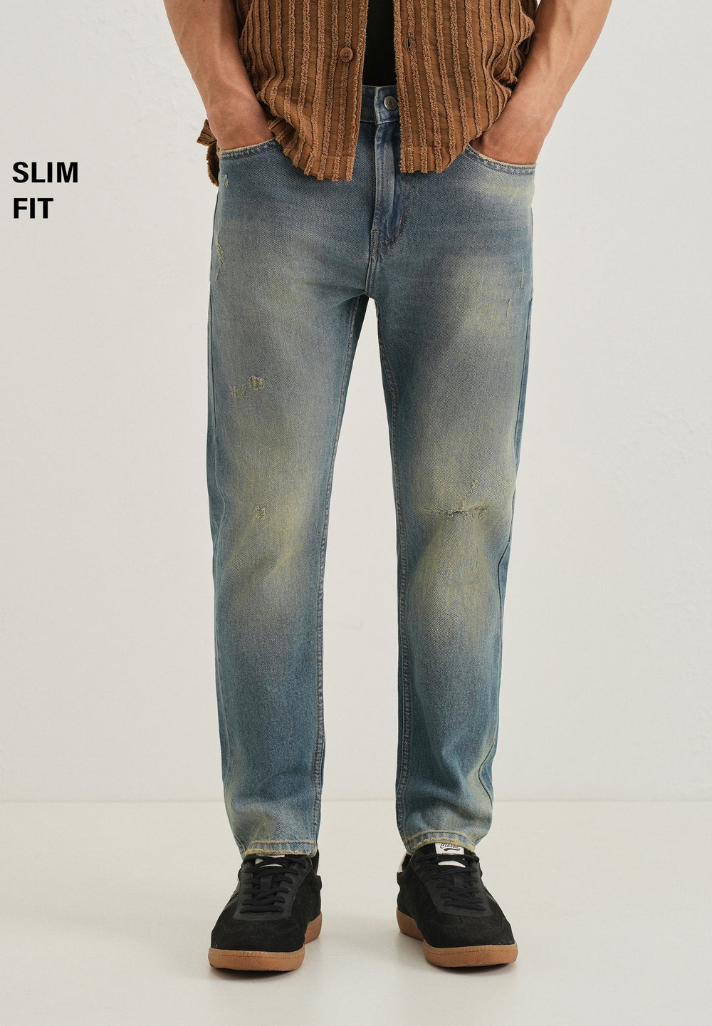 Ripped Light Blue Slim fit Jeans