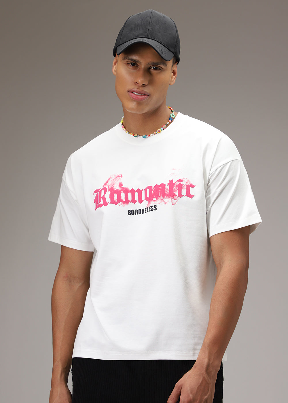 Romantic Funk White Oversized T-shirt