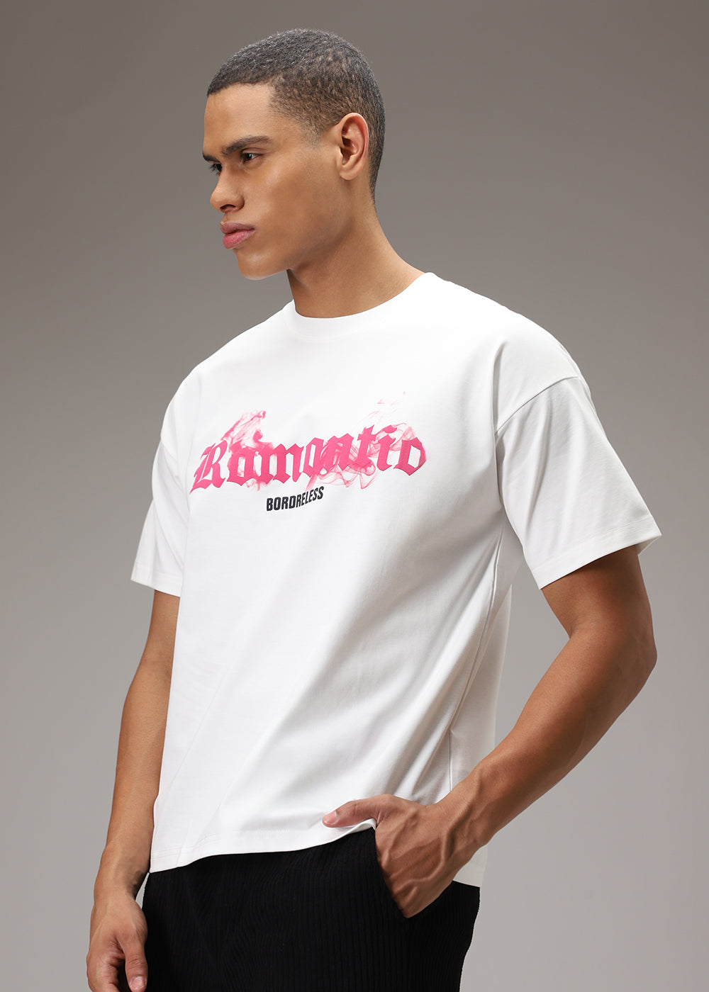 Romantic Funk White Oversized T-shirt